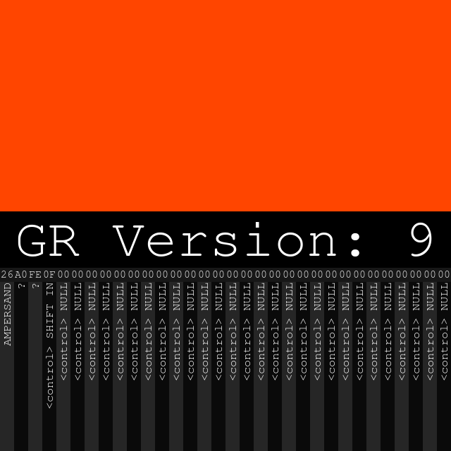 (invalid utf8) (GR version 9)