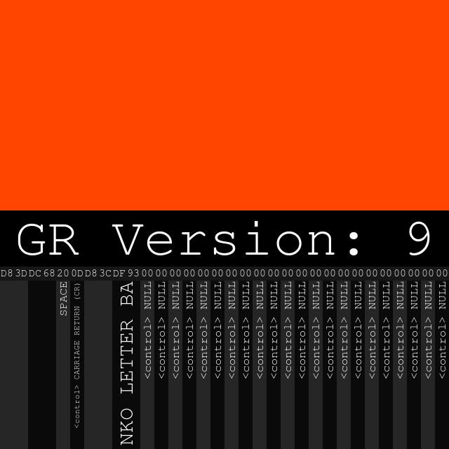 (invalid utf8) (GR version 9)