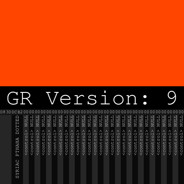 (invalid utf8) (GR version 9)