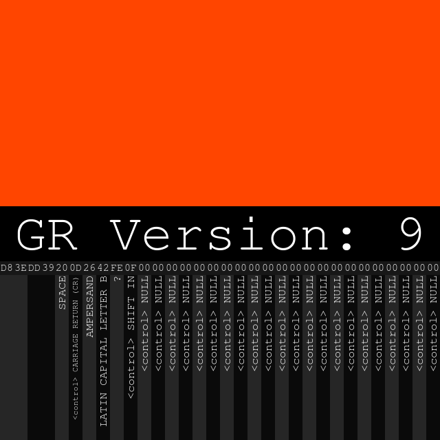 (invalid utf8) (GR version 9)
