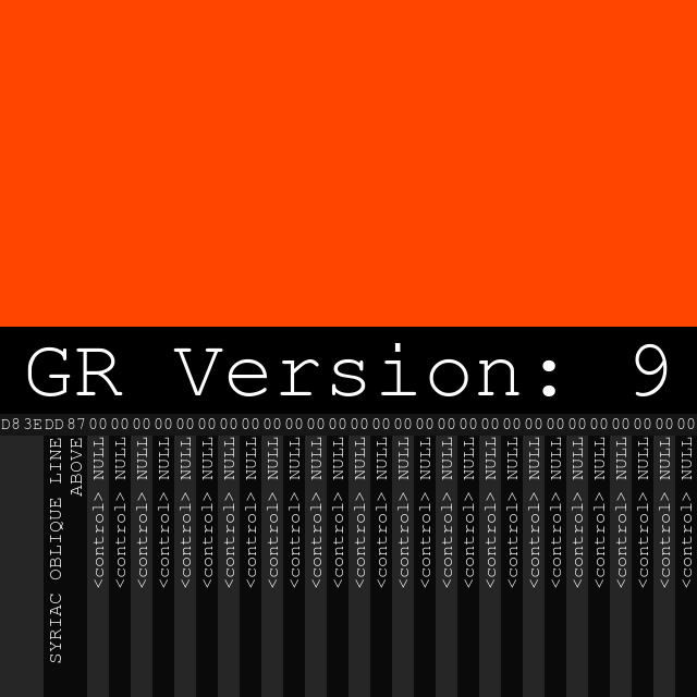 (invalid utf8) (GR version 9)