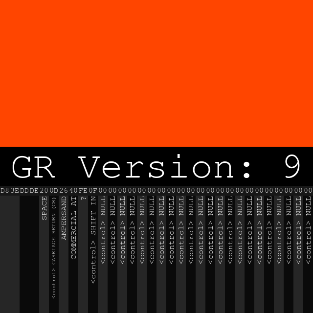 (invalid utf8) (GR version 9)